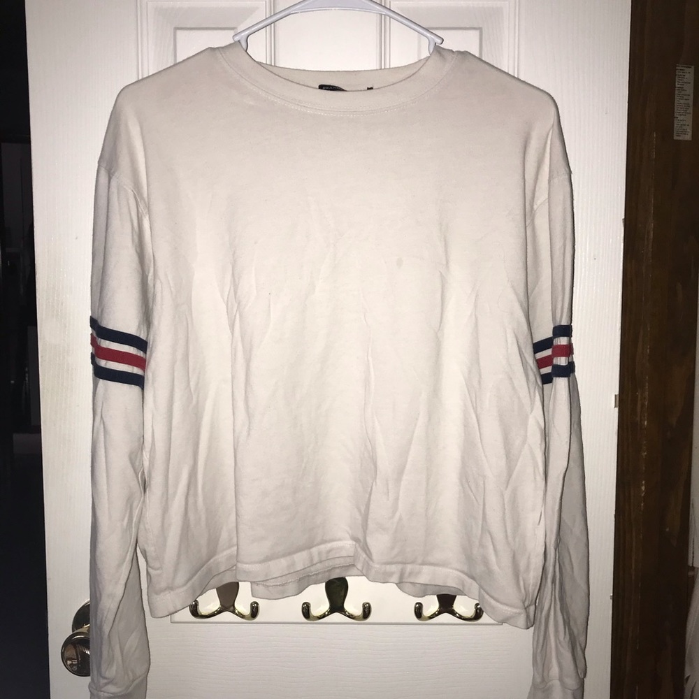 brandy melville long sleeve tee striped arms
